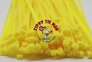2.5mm x 200mm Yellow Cable Ties 100pcs