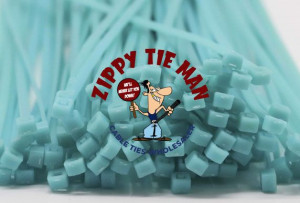 Sky Blue 4.8mm x 200mm Cable Ties 100pcs