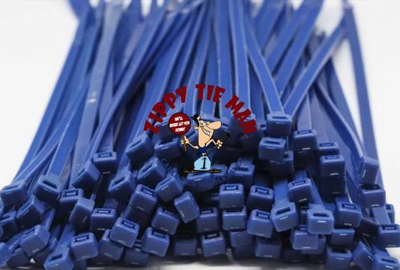 4.8mm x 200mm Dark Blue Cable Ties 100pcs