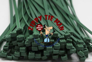4.8mm x 200mm Dark Green Cable Ties 100pcs