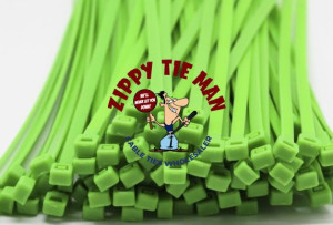 2.5mm x 200mm Light Green Cable Ties 100pcs