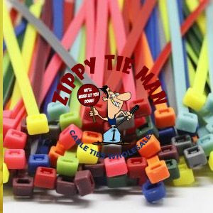  2.5mm x 200mm Mixed-colour Cable Ties 100pcs