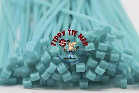 2.5mm x 200mm Sky Blue Cable Ties 100pcs