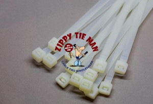 9mm x 530mm white cable ties