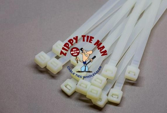 9mm x 530mm white cable ties