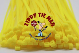 4.8mm x 200mm Yellow Cable Ties 100pcs